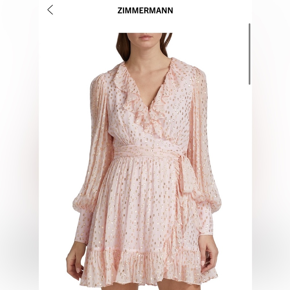 Zimmermann ruffled wrap mini dress